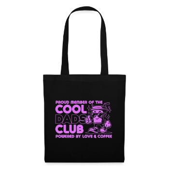 Club des papas cool - Cadeau de fête des pères papa papa - Sac en tissu - noir - Devant
