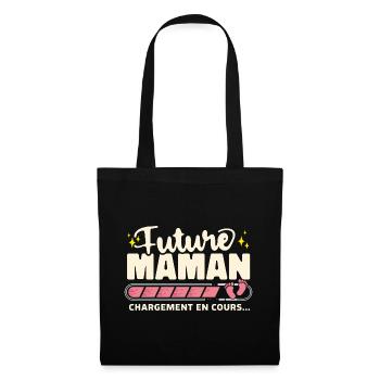 Future Maman Chargement En Cours Grossesse - Sac en tissu - noir - Devant