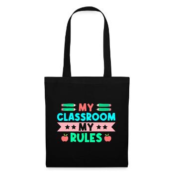 Enseignante de maternelle Classe Mes règles Maternelle - Sac en tissu - noir - Devant