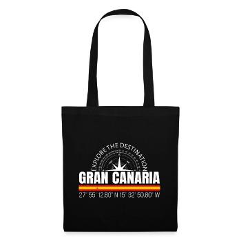 Gran Canaria - Stoffbeutel - Schwarz - Vorne