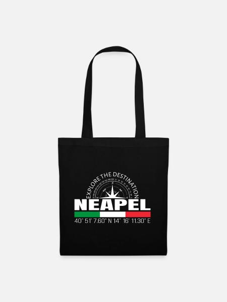 Neapel - Stoffbeutel - Schwarz