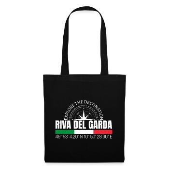 Riva del Garda - Stoffbeutel - Schwarz - Vorne