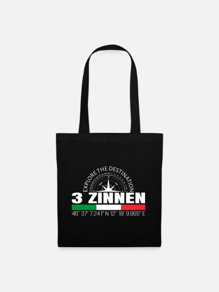 3 Zinnen - Stoffbeutel - Schwarz