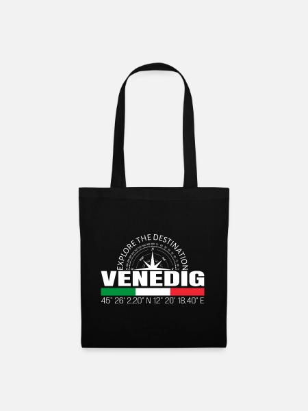 Venedig - Stoffbeutel - Schwarz
