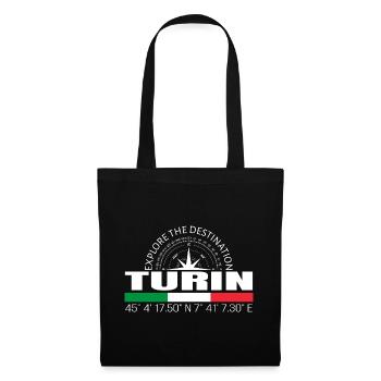Turin - Stoffbeutel - Schwarz - Vorne