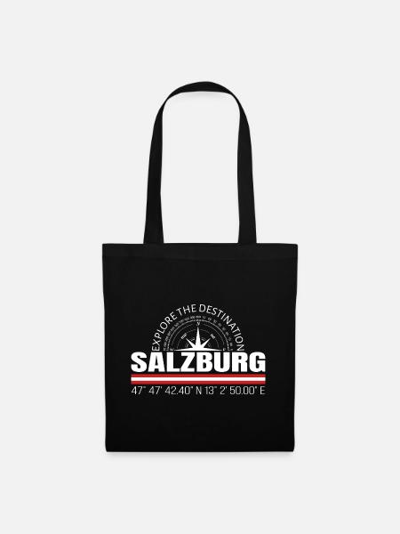 Salzburg - Stoffbeutel - Schwarz