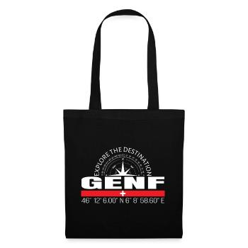 Genf - Stoffbeutel - Schwarz - Vorne