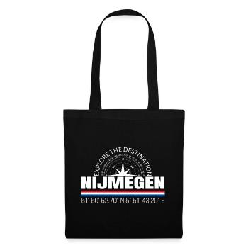 Nijmegen - Stoffbeutel - Schwarz - Vorne