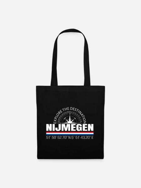 Nijmegen - Stoffbeutel - Schwarz