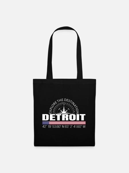 Detroit - Stoffbeutel - Schwarz