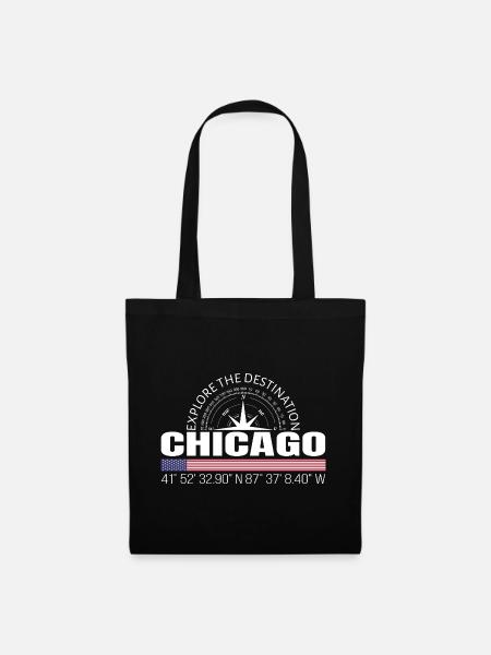 Chicago - Stoffbeutel - Schwarz