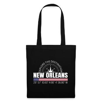 New Orleans - Stoffbeutel - Schwarz - Vorne