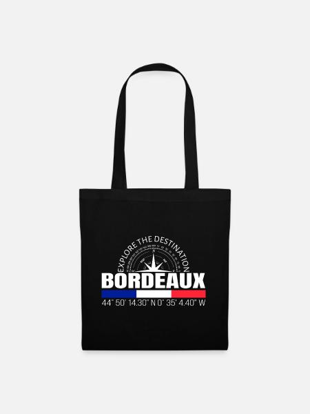 Bordeaux - Stoffbeutel - Schwarz