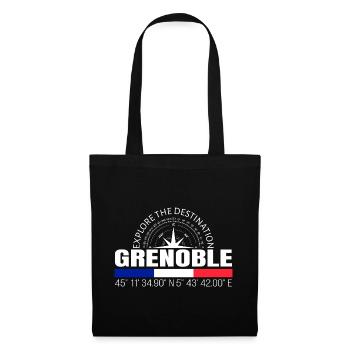 Grenoble - Stoffbeutel - Schwarz - Vorne