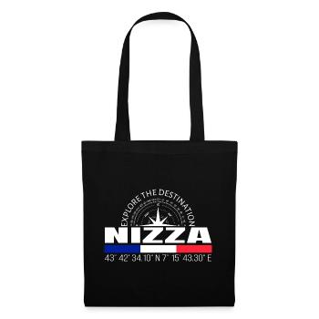 Nizza - Stoffbeutel - Schwarz - Vorne