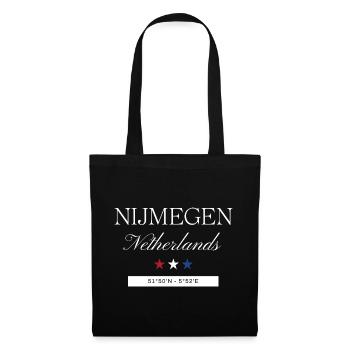 Nijmegen Niederlande Souvenir – Reise minimalist - Stoffbeutel - Schwarz - Vorne