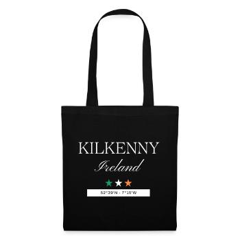 Kilkenny Irland Souvenir – Reise minimalistisch - Stoffbeutel - Schwarz - Vorne