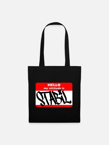 STABIL - HELLO HIP HOP - Stoffbeutel - Schwarz
