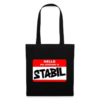 STABIL - HELLO GRUNGE - Stoffbeutel - Schwarz - Vorne