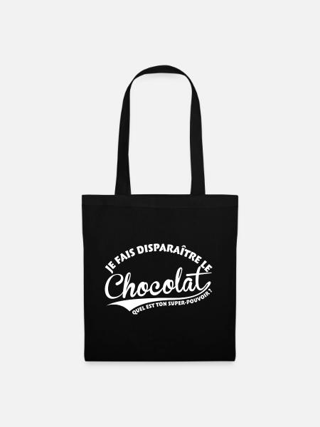 Disparaître le chocolat - Sac en tissu - noir