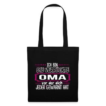 OMA - Verrückt - Stoffbeutel - Schwarz - Vorne
