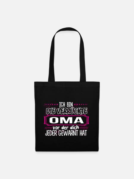 OMA - Verrückt - Stoffbeutel - Schwarz