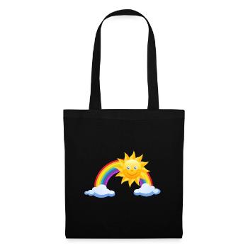 Arc-en-ciel - Sac en tissu - noir - Devant