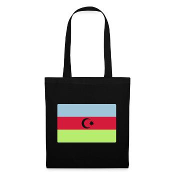 Azerbaïdjan T-shirt Azerbaïdjan Bayrak - Sac en tissu - noir - Devant