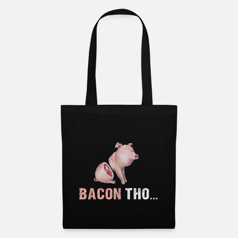 Bacon Tho - Kunst für Tierrechte - Stoffbeutel - Schwarz