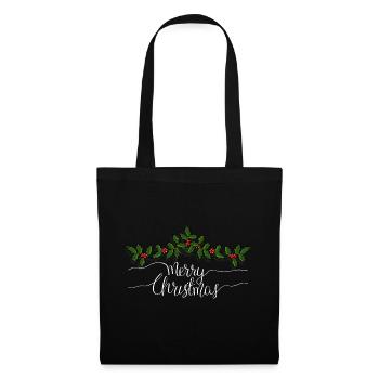 Frohe Weihnachten Weihnachtsgeschenk - Stoffbeutel - Schwarz - Vorne