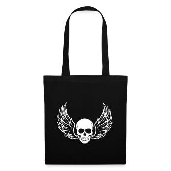 Skull with wings - Tote Bag - black - Front