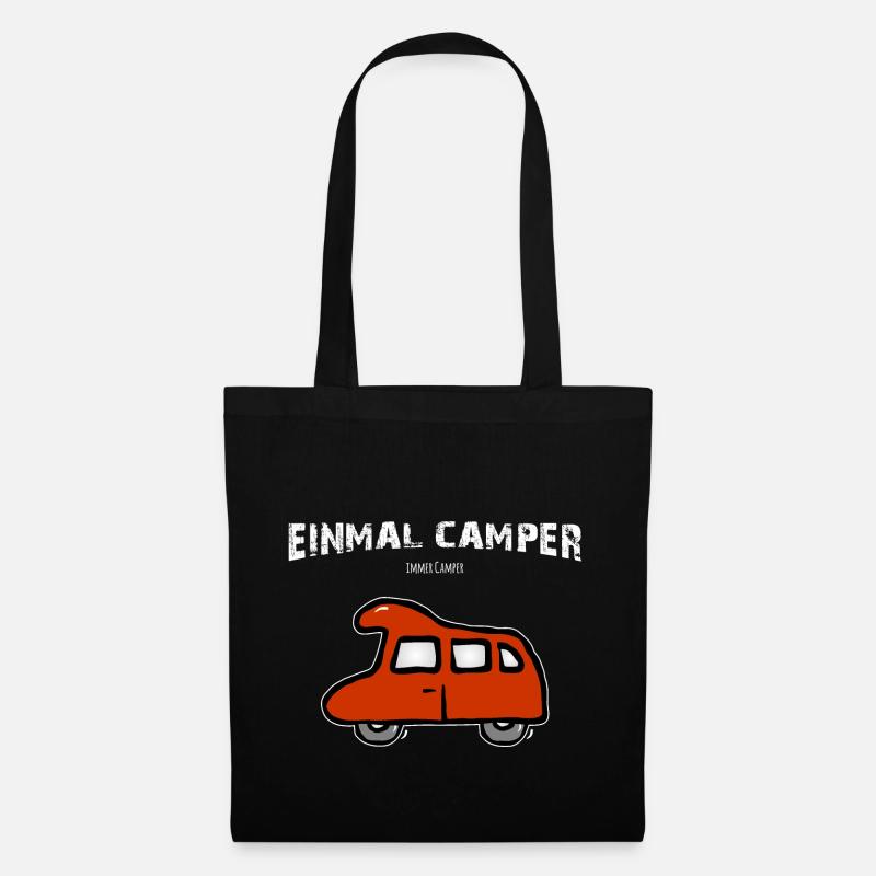 Wohnmobil Einmal Camper- Immer Camper - Stoffbeutel - Schwarz