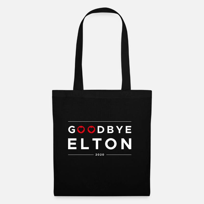 Elton Goodbye Abschied Herz Geschenk 2020 - Stoffbeutel - Schwarz