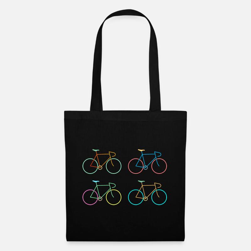 Vélo de course coloré - Sac en tissu - noir