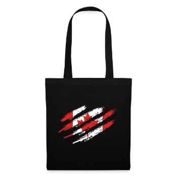 Canada flag scratch maple maple leaf maple leaf - Tote Bag - black - Front