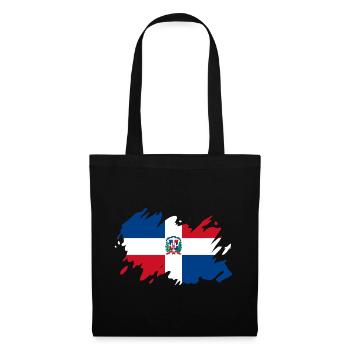 Dominican Republic Flag Color Splash Squirt - Tote Bag - black - Front