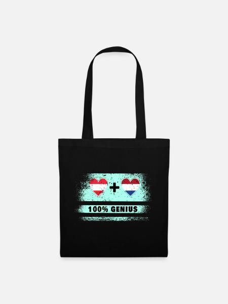 Österreich und Niederlande 100% Genial / Geschenk - Stoffbeutel - Schwarz