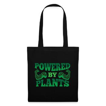 Powered by Plants Vegan Fitness Bodybuilding - Tote Bag - black - Front
