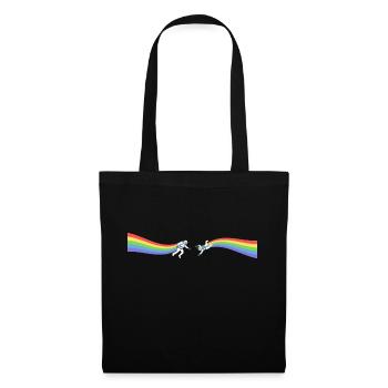 Pride astronaute Arc-en-ciel LGBT CSD Gay Cadeau - Sac en tissu - noir - Devant