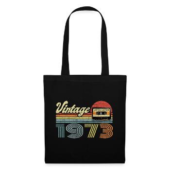 Vintage Since 1973 - Cadeau pour le 48e anniversaire - Sac en tissu - noir - Devant