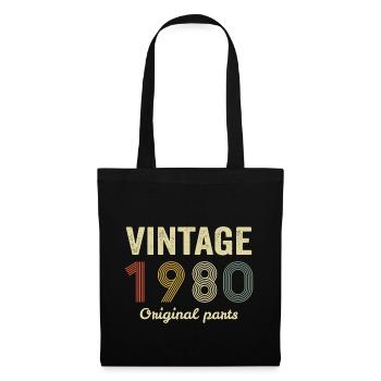 vintage 1980 - Sac en tissu - noir - Devant