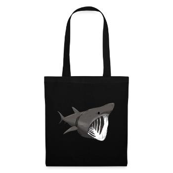 Requin pèlerin - Sac en tissu - noir - Devant