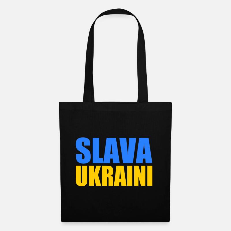 Slava ukraini - Stoffbeutel - Schwarz