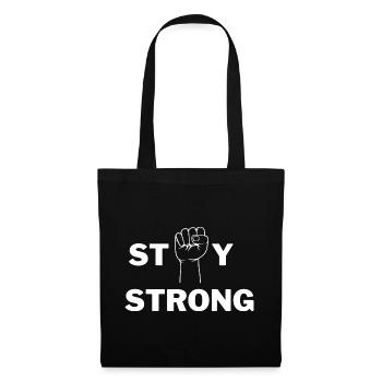 rester fort - Sac en tissu - noir - Devant