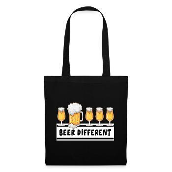 bière tente à bière toast « bière différente » - Sac en tissu - noir - Devant