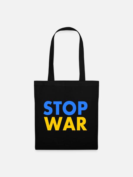 Stop war - Stoffbeutel - Schwarz