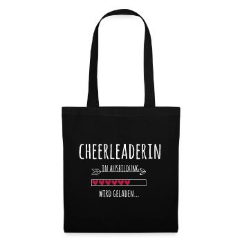 Cheerleaderin Cheerleading in Ausbildung Geschenk - Stoffbeutel - Schwarz - Vorne
