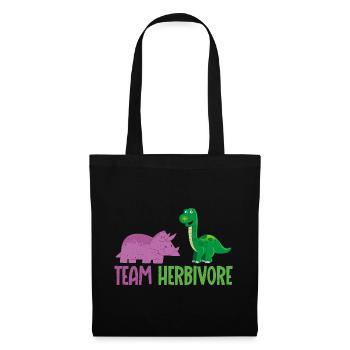 Team Herbivore Vegane Vegetarische - Stoffbeutel - Schwarz - Vorne