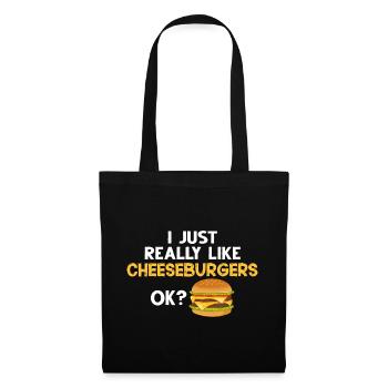 Cheeseburger Cheese Sandwich Hamburger - Tote Bag - black - Front