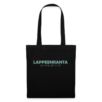 Lappeenranta - Finland - Coordinates - Longitude - Stoffbeutel - Schwarz - Vorne